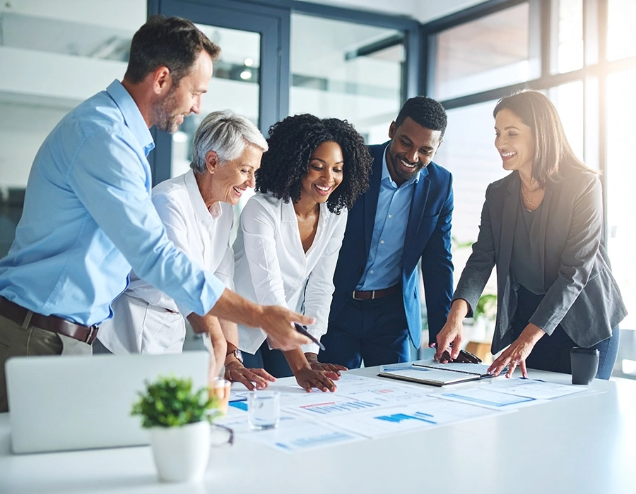 Background showing professional growth context